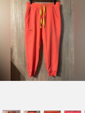 Figs Coral Technical Scrub Pants